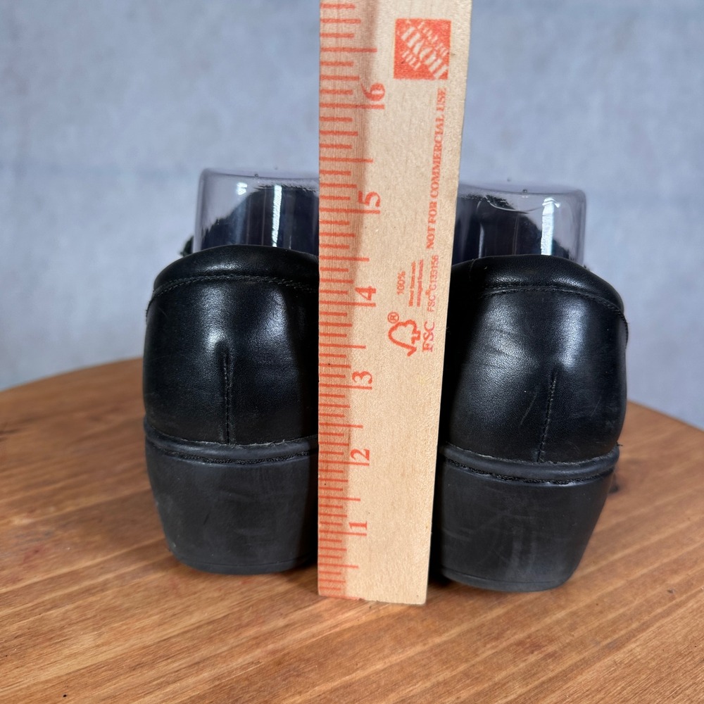Clarks Leather Ankle Booties Women Size 10 Black Good Pleated Wedge Zip 26108788 - Picture 7 of 14